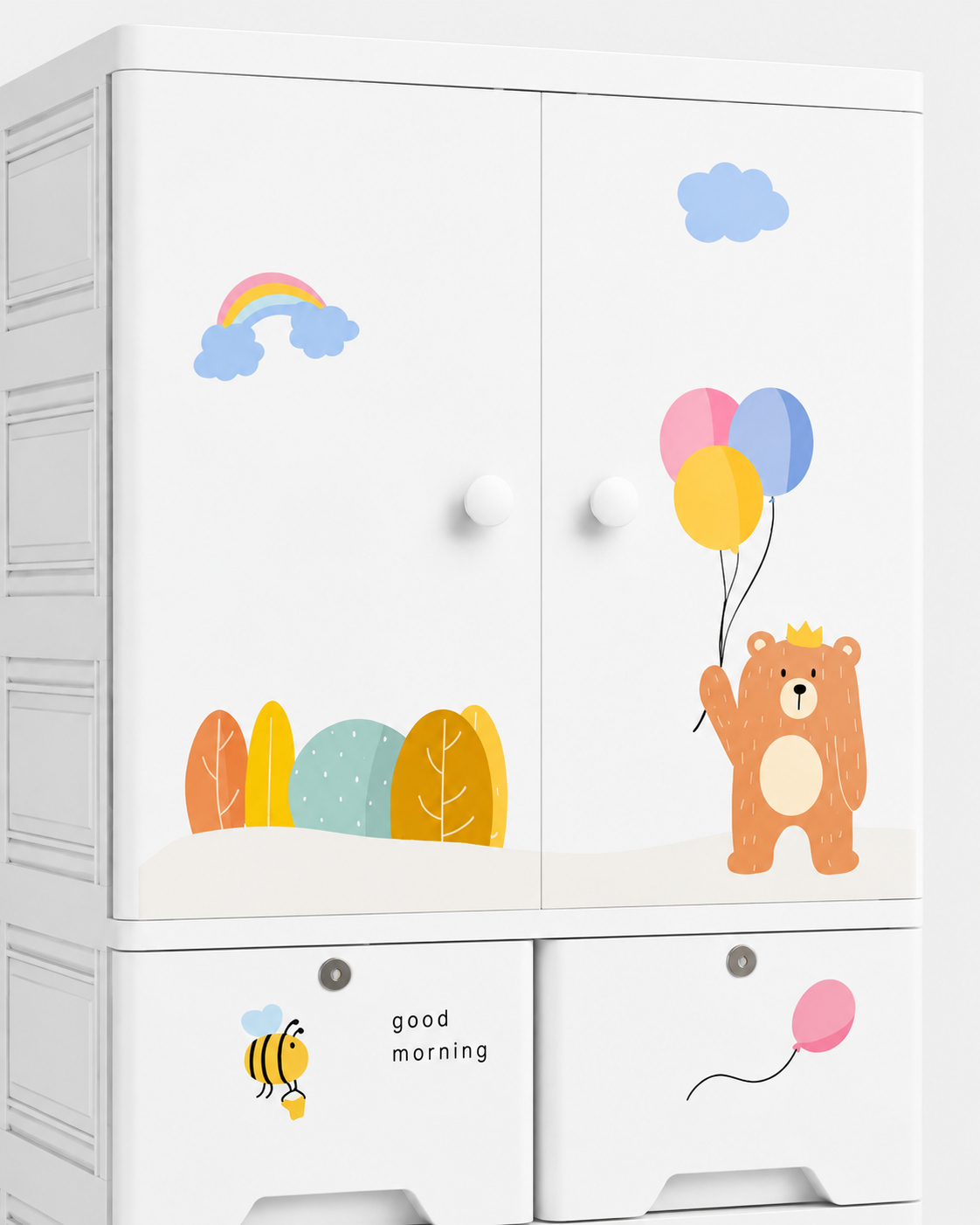 Bear’s Wonderland Kids Wardrobe & Storage Cabinet (60*38*135cm)