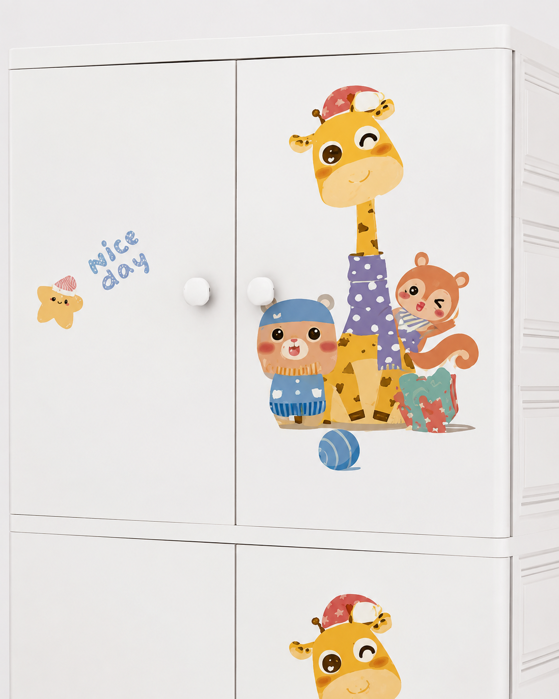 Large Kids Wardrobe with Multiple Shelves & Drawers (70*38*177cm)