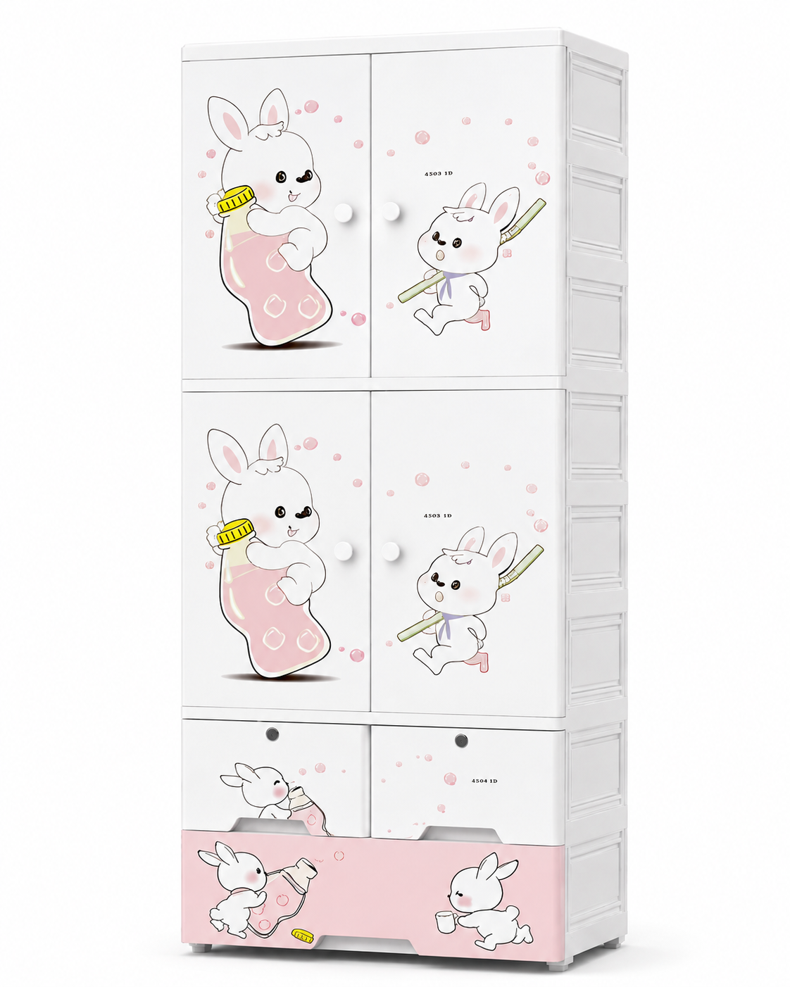 Lovely Bunny Kids Wardrobe & Storage Cabinet (70*38*177cm)