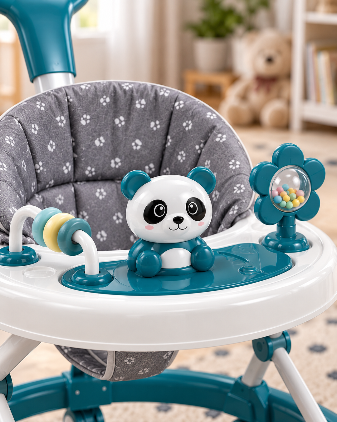 TinyTrek 360° Activity Baby Walker with Adjustable Height & Interactive Toy Panel