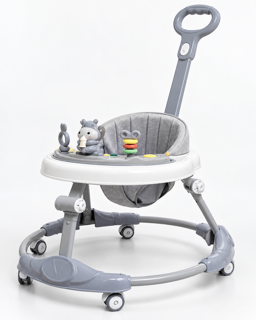 TinyNest Multi-Activity Baby Walker with Adjustable Height & Interactive Toy Panel