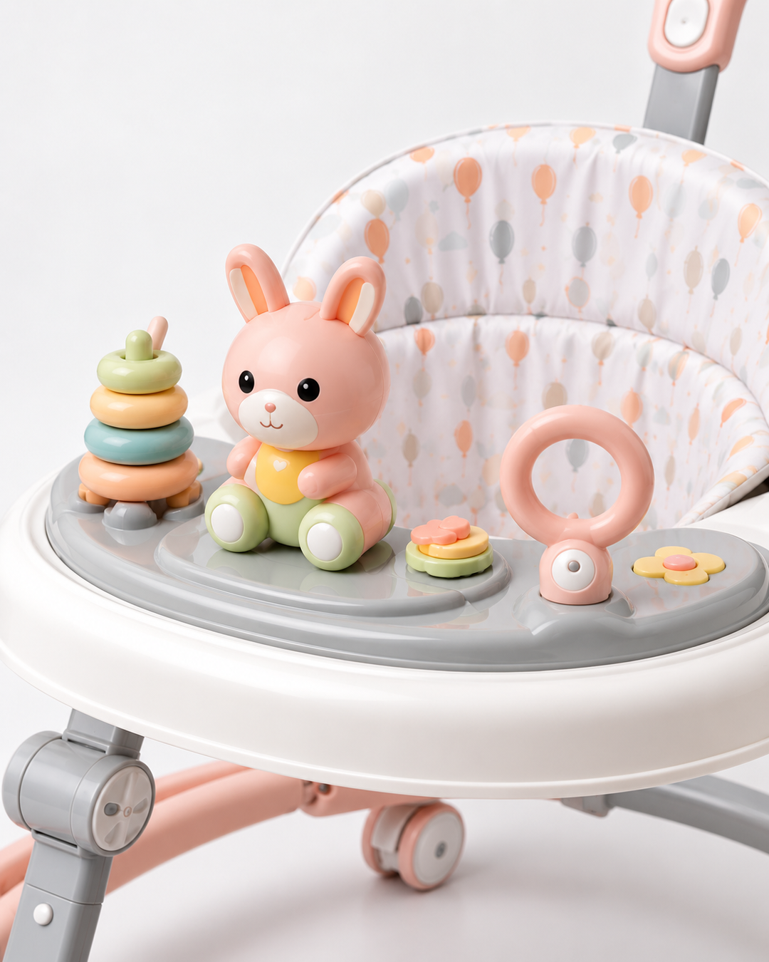 LittleDaisy Multi-Activity Baby Walker with Adjustable Height & Interactive Toy Panel