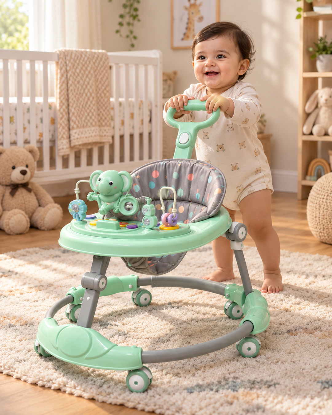 BabyJoy 3-in-1 Musical Activity Walker with Play Tray & Push Handle