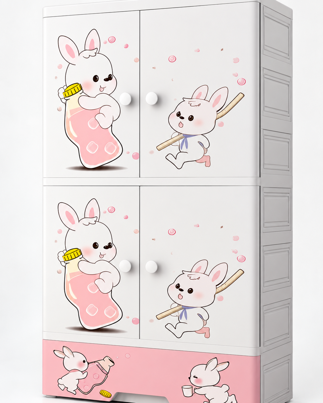 Cartoon Printed Multi Compartment Storage Cabinet (70*38*156cm)