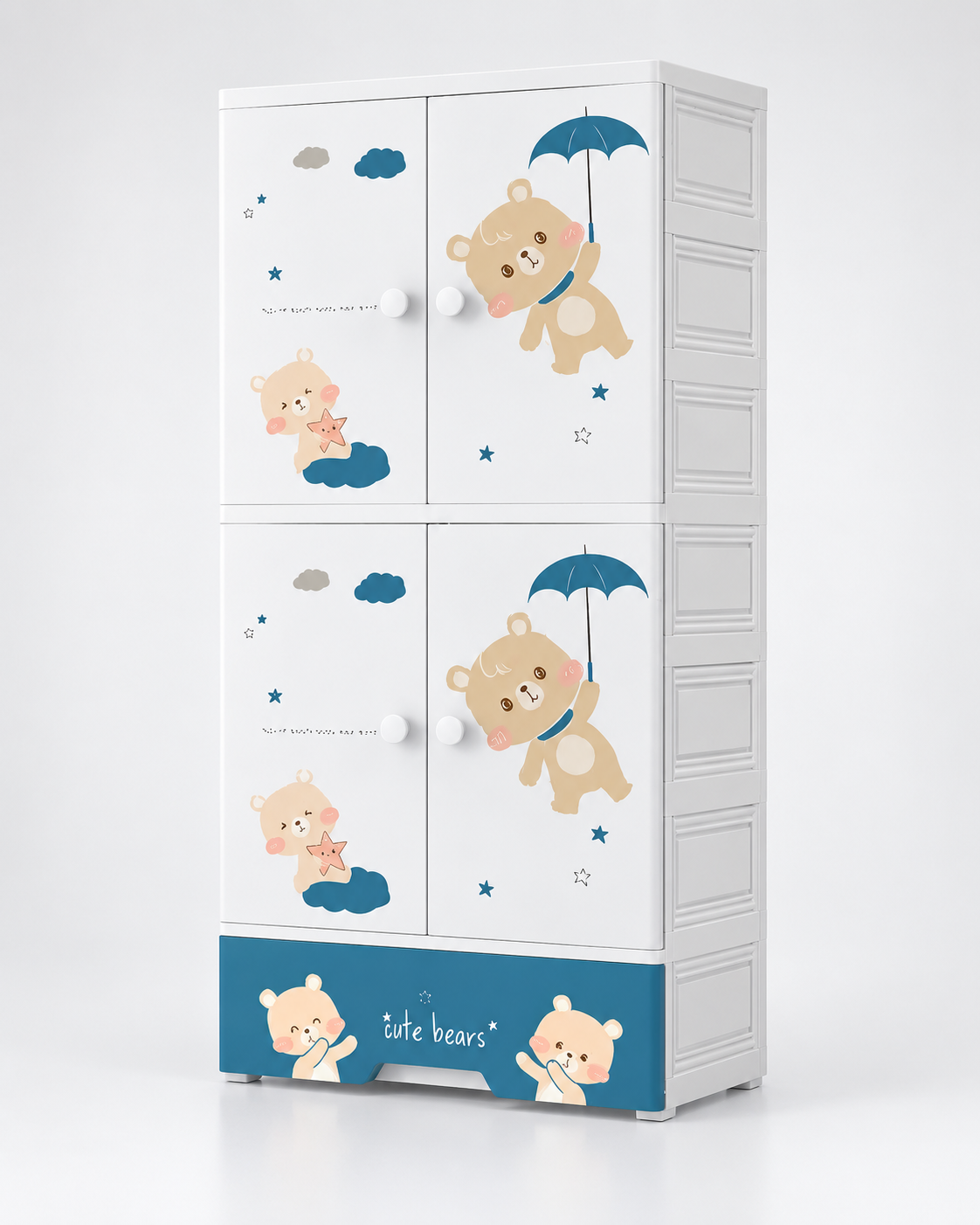 Cartoon Printed Multi Compartment Storage Cabinet (70*38*156cm)