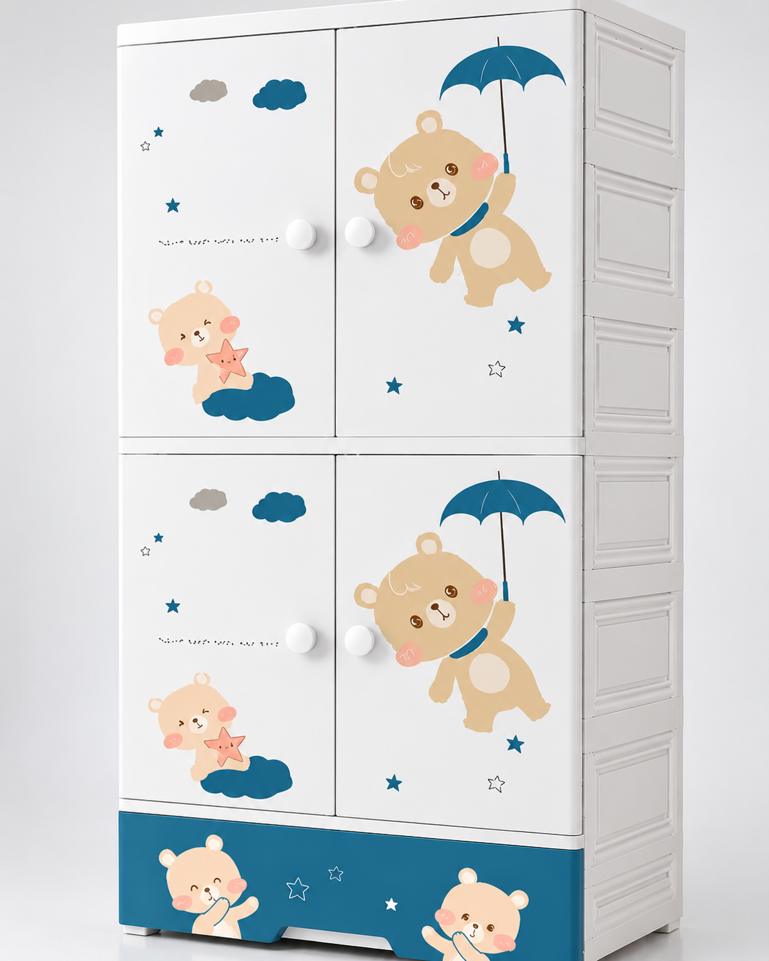 Cartoon Printed Multi Compartment Storage Cabinet (70*38*156cm)