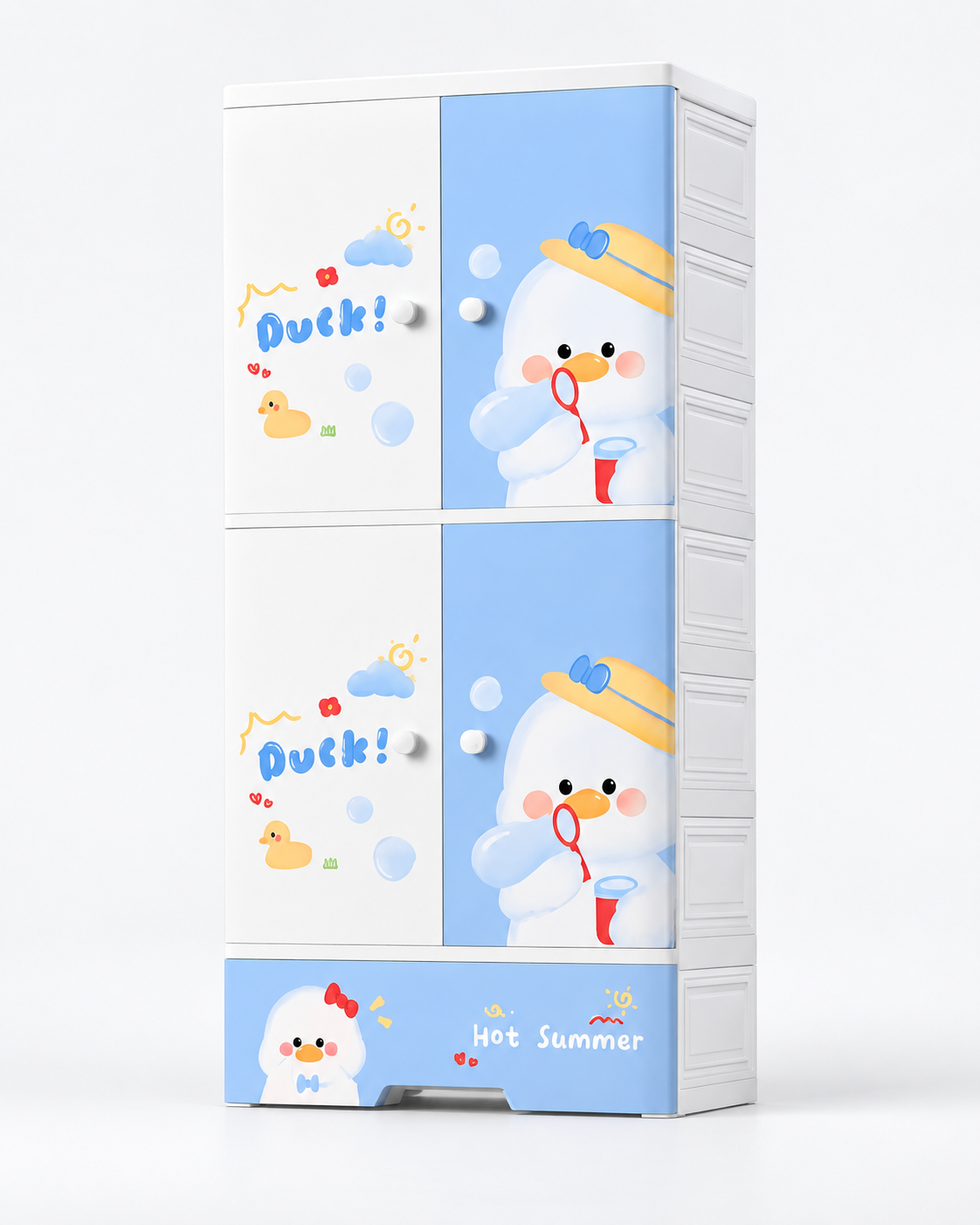 Cartoon Printed Multi Compartment Storage Cabinet (70*38*156cm)
