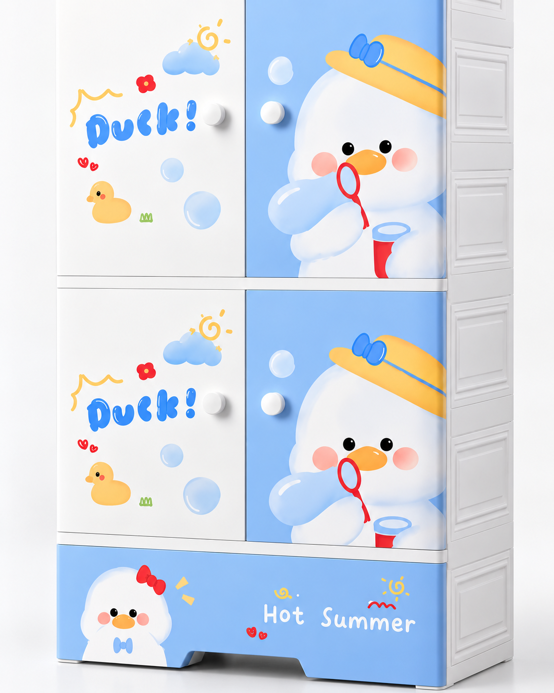 Cartoon Printed Multi Compartment Storage Cabinet (70*38*156cm)